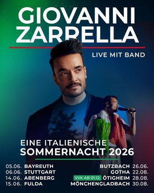 Giovanni Zarrella auf einem seiner Veranstaltungsplakate